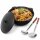 Variation: Original usbekischer Gusseisen Kasan mit Aluminiumdeckel inkl. Schöpfkelle und Schaumlöffel – Namangan Schwenktopf Cast Iron Dutch Oven Asia Feuertopf für Camping Outdoor Grill