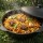Variation: Original usbekischer Gusseisen Kasan mit Aluminiumdeckel inkl. Schöpfkelle und Schaumlöffel – Namangan Schwenktopf Cast Iron Dutch Oven Asia Feuertopf für Camping Outdoor Grill