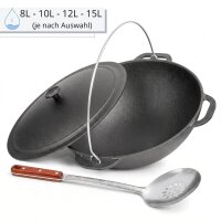 Gusseisen Kazan Set mit Gusseisendeckel, Bügel und...