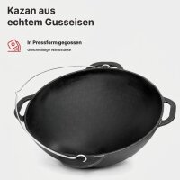 Gusseisen Kazan Set mit Gusseisendeckel, Bügel und...