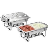 Chafing Dish 11L Speisenwärmer aus Edelstahl Buffetwärmer mit Deckel Warmhaltebehälter mit Wasserbad Catering Buffet Events Grillgut