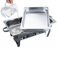 Chafing Dish 11L Speisenwärmer aus Edelstahl Buffetwärmer mit Deckel Warmhaltebehälter mit Wasserbad Catering Buffet Events Grillgut