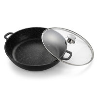 Bräter Ø24-40 cm mit Glasdeckel Aluguss Brat-...
