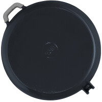 Emaillierte Gusseisen-Bratpfanne 26cm Tief mit abnehmbarem Griff für alle Herdarten inkl. Induktion Backofen gleichmäßige Hitzeverteilung ideal für Schmoren
