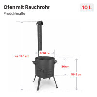 Komplettset Utschak Feuerofen mit Schornstein Kazan 8...