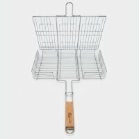 Schaschlikgrill aus 2 mm Stahl mit Deckel, 2 Ablagen & Grillrost – Mangal Holzkohlegrill für Schaschlikspieße und BBQ, klappbarer Grill für Garten, Terrasse, Camping & Picknick
