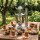 Edelstahl Set Holzfeuer-Samowar 5 Liter mit Schornstein Teekanne 1 Liter mit Sieb Russischer Samovar Edelstahlkessel