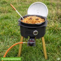 Feuerstelle Ø36,5 cm aus Stahl mit integriertem Brenner für Kasan Utschak Kazan-Ofen Eintopfofen Feuer-Ofen