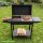 Mangal-Grill 3 mm Stahl 84 cm hoch Holzkohlegrill mit Deckel und 2 Seitenablagen inkl. Grillrost aus Edelstahl BBQ Smoker