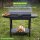 Mangal-Grill 3 mm Stahl 84 cm hoch Holzkohlegrill mit Deckel und 2 Seitenablagen inkl. Grillrost aus Edelstahl BBQ Smoker