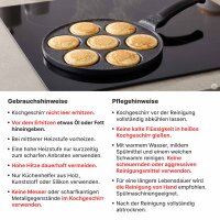 Variation: Pancake-Pfanne mit Mulden aus Aluminiumguss mit Antihaftbeschichtung