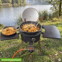 Seitenablage für KC012Feuerstelle Ø36,5 cm mit integriertem Brenner Ablagetisch Seitentisch Ablage für Utschak