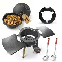 Outdoor-Kochset: Feuerstelle Ø 36,5 cm aus Stahl...
