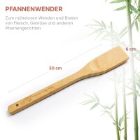 Variation: Premium Gusseisenpfanne mit abnehmbarem Holzgriff und Pfannenwender