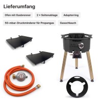 Feuerstelle Ø 36,5 cm aus Stahl mit integriertem...