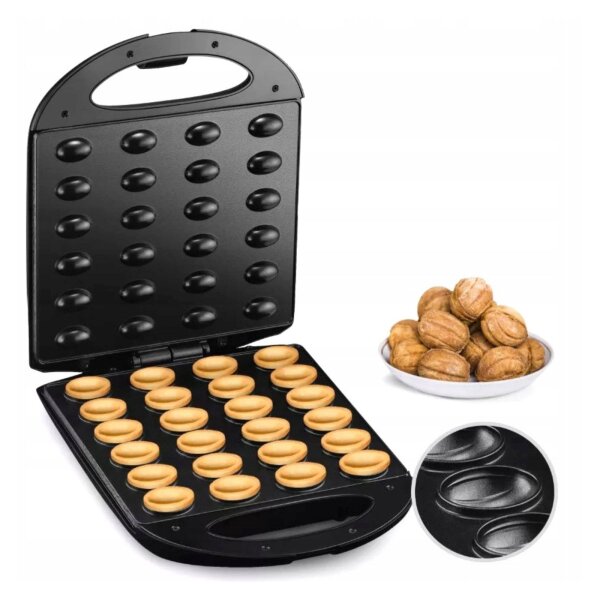 Backautomat für Plätzchen Орешки Lebkuchen und Kekse in Nussform Орешница Nussbäcker Nussmaker Cookie Maker Waffeleisen 25,5*21,5 cm