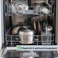 Kochtopf Set 8-teilig Edelstahl Kochtöpfe mit Glasdeckel Topfset Suppentopf Schmortopf Bratentopf Induktion
