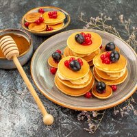 Pancake Pfanne Spiegeleipfanne Ø26cm Induktion Augenpfanne 3-fache Beschichtung Oladji Frying Pan 7-Lochpfanne Pfannkuchen Eierpfanne Mini Pfannkuchen