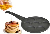 Pancake Pfanne Spiegeleipfanne Ø26cm Induktion Augenpfanne 3-fache Beschichtung Oladji Frying Pan 7-Lochpfanne Pfannkuchen Eierpfanne Mini Pfannkuchen