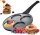 Pancake Pfanne Spiegeleipfanne Ø26cm Induktion Augenpfanne 3-fache Beschichtung Oladji Frying Pan 4-Lochpfanne Pfannkuchen Eierpfanne Mini Pfannkuchen