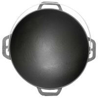 Ø36 Uchag mit 10L Kazan Utschak Utschag 2mm stahl Kessel mit Deckel-Grillpfanne aus Gusseisen Kasan Feuerstelle Feldküche