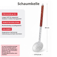 Utschak Set Feuerofen Ø44 cm mit Abzugsrohr Gusseisen Kazan 16 L Aluminium Deckel Schaumkelle Grillhandschuhe Hitzebeständig2mm Stahl Abzugsrohr 16L Kazan Gusseisen Feuerstelle Feldküche Utschak Utschag Kasan Campingofen Außenküche Eintopfofen
