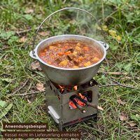 Hobokocher Hobo Ofen aus Edelstahl zerlegbar Campingkocher mit Grillfächer