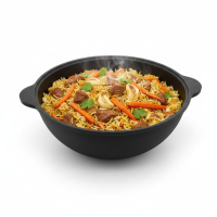 Ø44cm Uchag 2mm Stahl Abzugsrohr 22L Kazan Gusseisen WOK Kasan Utschak Feuerstelle Utschag Campingofen Feldküche Außenküche Eintopfofen mit Schaumkelle Suppenkelle Grillfächer