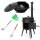 Ø44cm Uchag 2mm Stahl Abzugsrohr 22L Kazan Gusseisen WOK Kasan Utschak Feuerstelle Utschag Campingofen Feldküche Außenküche Eintopfofen mit Schaumkelle Suppenkelle Grillfächer