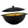 Ø36cm Uchag 2mm Stahl 10L Kazan Kasan (flacher boden) Utschak Utschag Feldküche Feuerstelle Campingofen Außenküche Eintopfofen mit Schaumkelle Suppenkelle Grillfächer