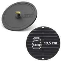 Burgerpresse Gusseisen Ø19,5 cm Grillpresse Burger Smasher Pressdeckel Fleischpresse Fleischbeschwerer Smasher Burgereisen