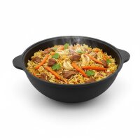Ø49cm Uchag 2mm Stahl 22L Kazan Gusseisen WOK Kasan Utschak Feuerstelle Campingofen Utschag Feldküche Außenküche Eintopfofen