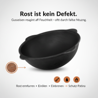 Ø49cm Uchag 2mm Stahl mit Abzugsrohr 22L Kazan Kasan Feuerstelle Utschag Utschak Campingofen Feldküche Außenküche Eintopfofen