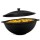 Ø36cm Uchag 2mm stahl Utschak Utschag Feldküche 12L Kazan Kasan (flacher boden) Feuerstelle Campingofen Außenküche Eintopfofen mit Schaumkelle Suppenkelle Grillfächer