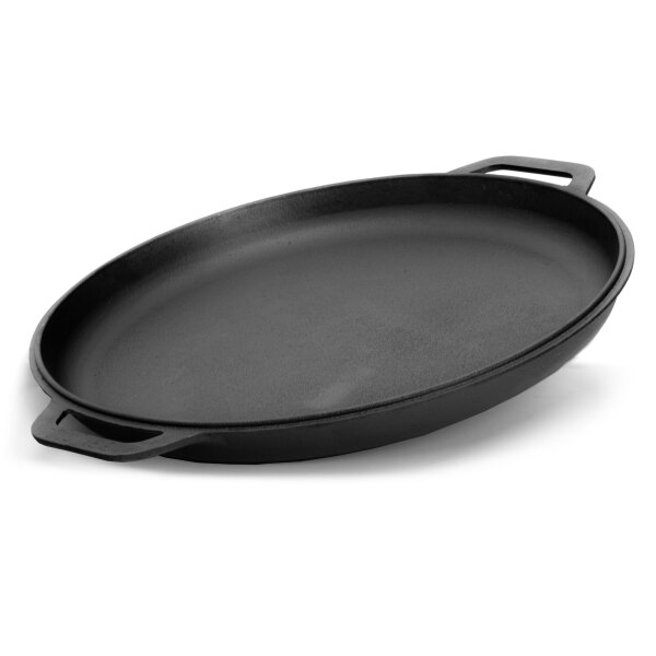 Ø36 cm Deckel-Bratpfanne aus Gusseisen Universaldeckel Servierpfanne Induktion