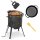 Ø36cm Uchag 2mm stahl Utschak mit Gusseisenpfanne Bräter Schmortopf Feuerstelle Utschag Campingofen Grillfächer Pfannenwender Feldküche Außenküche
