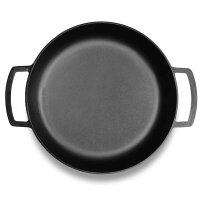 Ø36cm Uchag 2mm stahl Utschak mit Gusseisenpfanne Bräter Schmortopf Feuerstelle Utschag Campingofen Grillfächer Pfannenwender Feldküche Außenküche