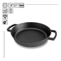 Ø36cm Uchag 2mm stahl Utschak mit Gusseisenpfanne Bräter Schmortopf Feuerstelle Utschag Campingofen Grillfächer Pfannenwender Feldküche Außenküche