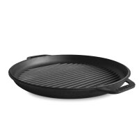 Ø36cm Uchag 2mm stahl Utschak mit Gusseisenpfanne Bräter mit Deckel-Grillpfanne aus Gusseisen Schmortopf Feuerstelle Utschag Campingofen Grillfächer Pfannenwender Feldküche Außenküche