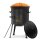 Ø36cm Uchag 2mm stahl Utschak Utschag Feldküche 12L Kazan WOK Kasan (Runder boden) Feuerstelle Campingofen Außenküche Eintopfofen mit Schaumkelle Suppenkelle Grillfächer