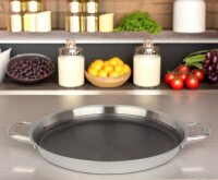 Paellapfanne Edelstahl 36 cm traditionelle Paella Pfanne Antihaft Wabenstruktur Induktion