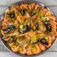 Paellapfanne Edelstahl 36 cm traditionelle Paella Pfanne Antihaft Wabenstruktur Induktion