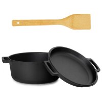 Ø24 cm Topf 4L Gusseisen mit Deckel-Bratpfanne mit...