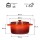 Emaillierter Gusseisen Topf mit Deckel Ø24 cm 4L - Bräter Dutch Oven für alle Herdarten inkl. Induktion Backofen gleichmäßige Hitzeverteilung ideal für Schmoren Brot
