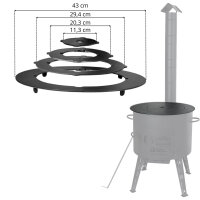 Ø40cm Uchag 2mm stahl Utschak-Ofen Adapter-Ringe...