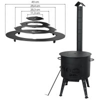 Ø40cm Uchag 2mm stahl Utschak-Ofen Adapter-Ringe Abzugsrohr Utschag Feldküche Feuerstelle Campingofen Außenküche Eintopfofen