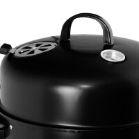 Räucher Ofen - Rund Holzkohlegrill - Camping Mini Tisch Smoker Schrank BBQ aus Stahl