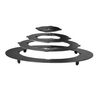 Ø40cm Uchag 2mm stahl Utschak-Ofen Adapter-Ringe Abzugsrohr 12L Kazan eben Kasan Utschag Feldküche Feuerstelle Campingofen Außenküche Eintopfofen Schaumkelle