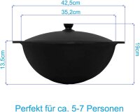 Kazan aus Gusseisen 8L mit Aluminium Deckel WOK...