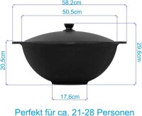 Kazan aus Gusseisen 22L mit Aluminium Deckel Schwenktopf...